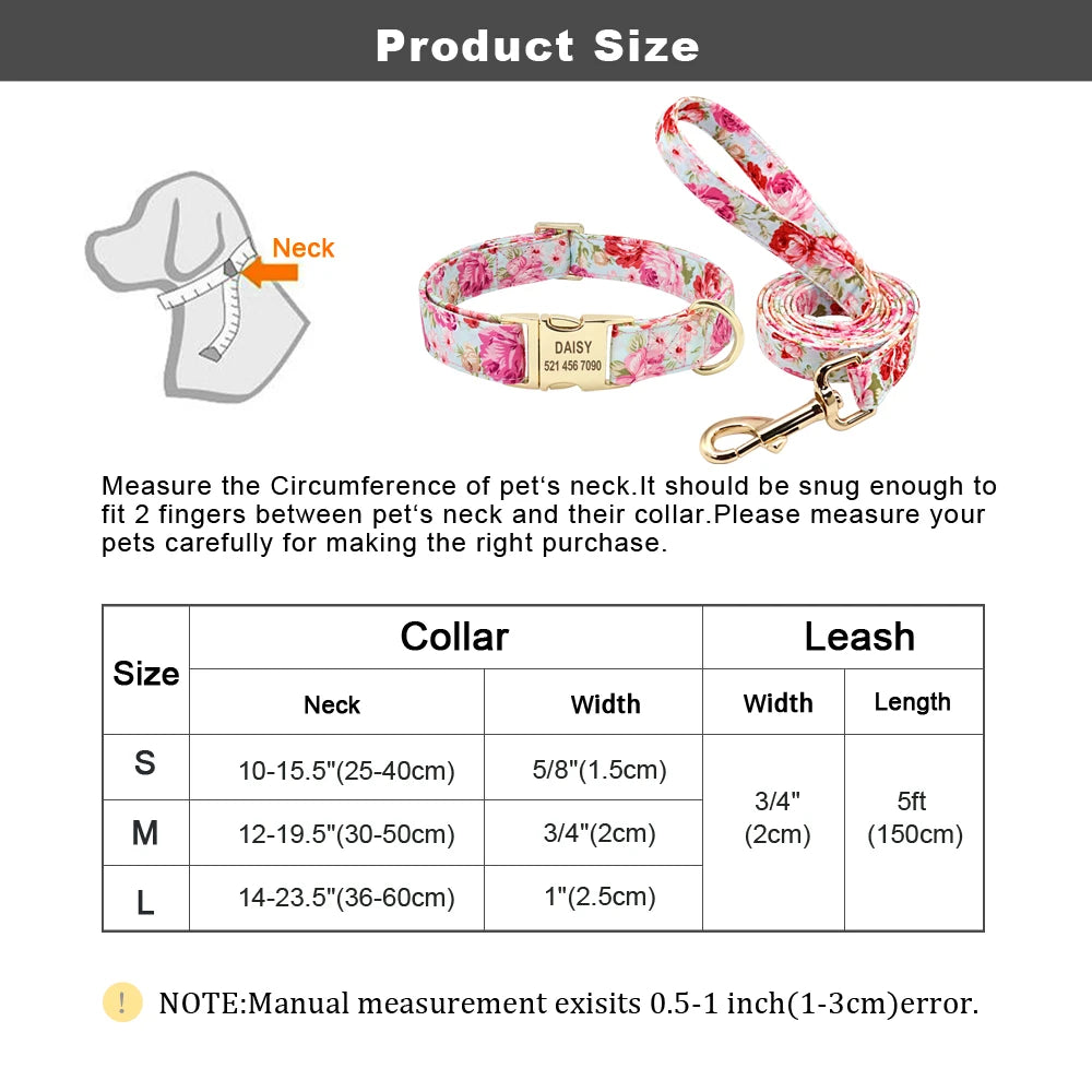 Personalized Collar & Leash Set