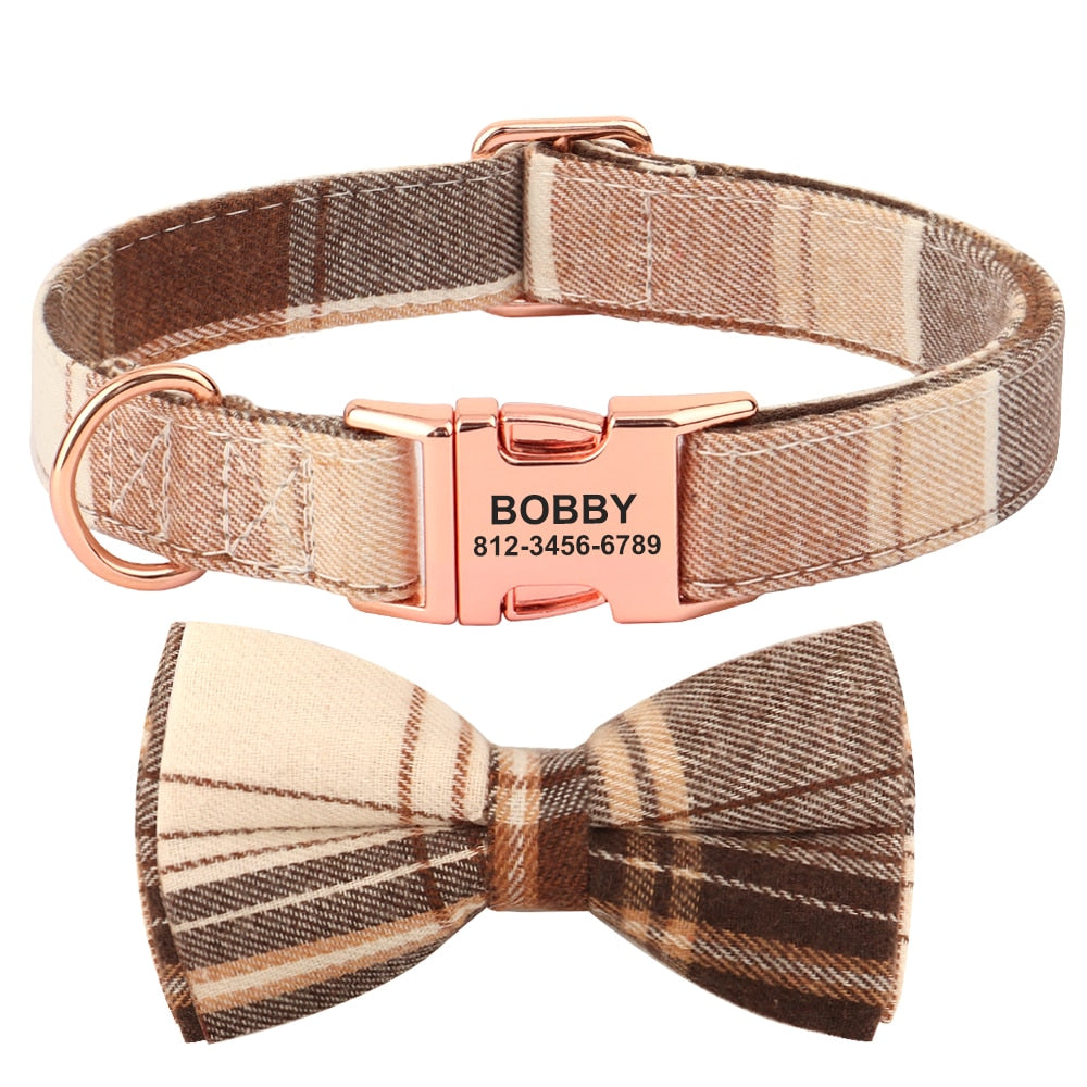 Customized Plaid Collar